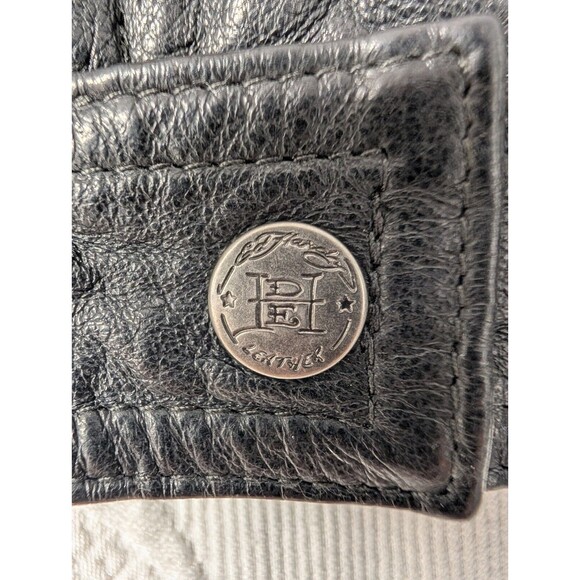 Ed Hardy by Christian Audigier Women's S Black Leather Jacket World Tour Skull - Picture 6 of 16